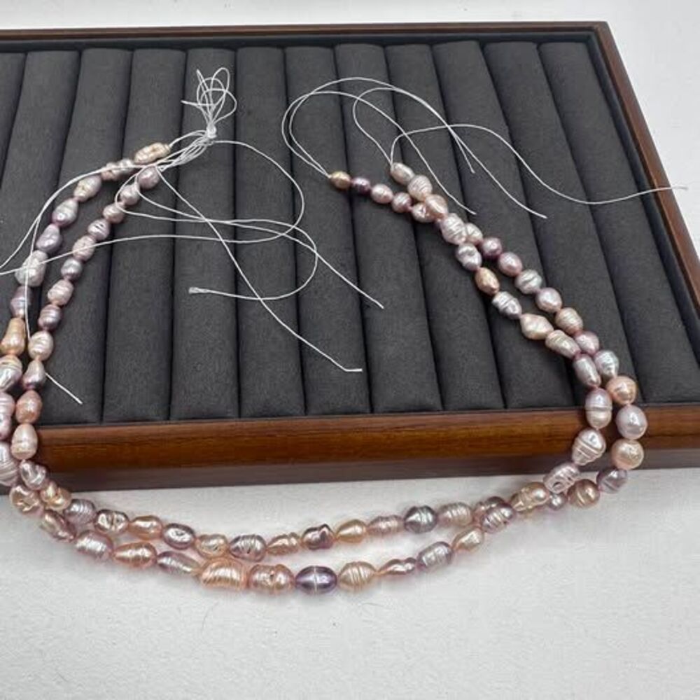 Multicolor Baroque Freshwater Keshi Pearl Strands for DIY